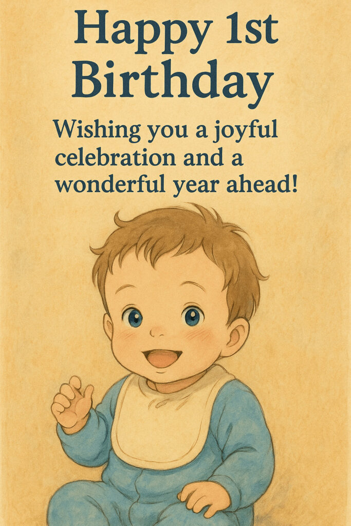 1st Birthday Wishes for Baby Boy 