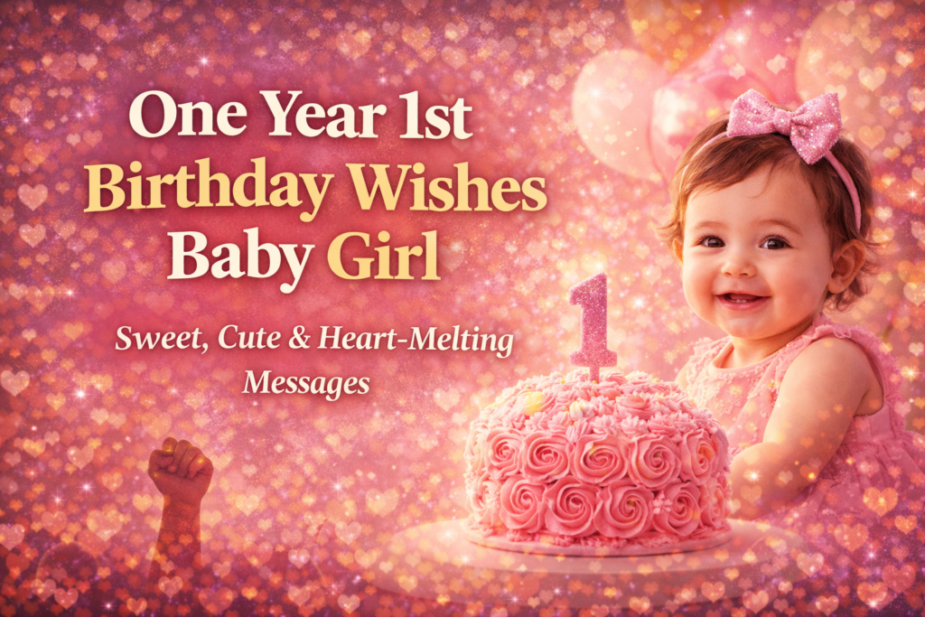 one year 1st birthday wishes baby girl