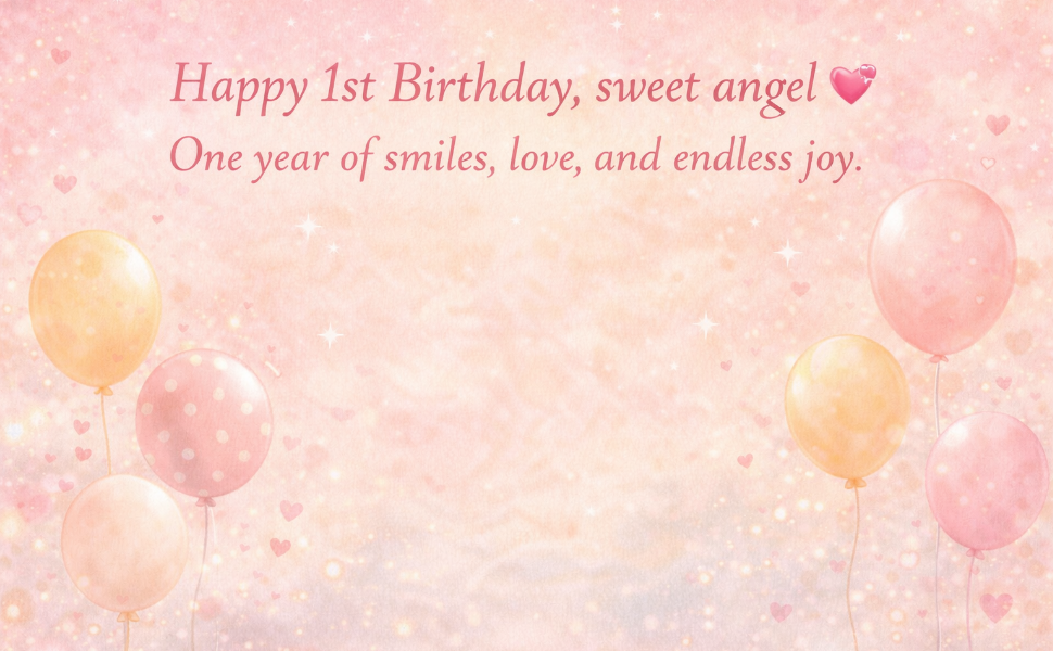 one year 1st birthday wishes baby girl

